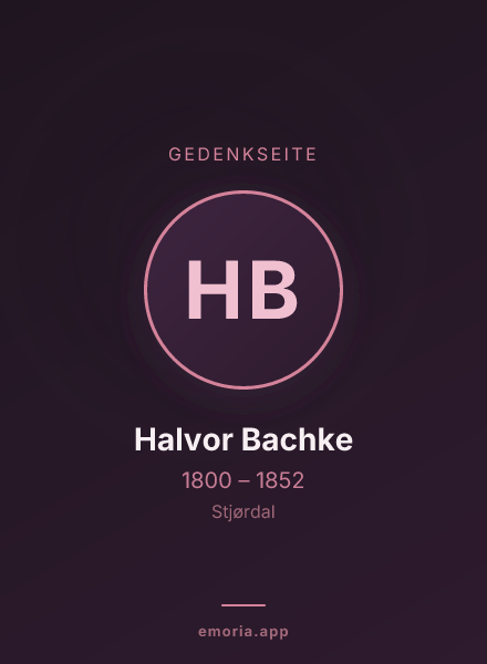 Gedenkportrait von Halvor Bachke