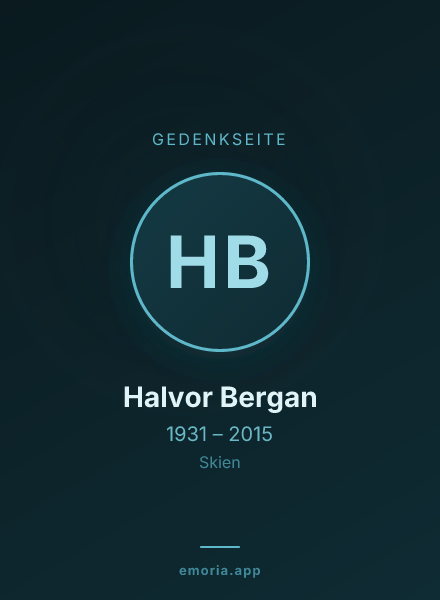 Gedenkportrait von Halvor Bergan