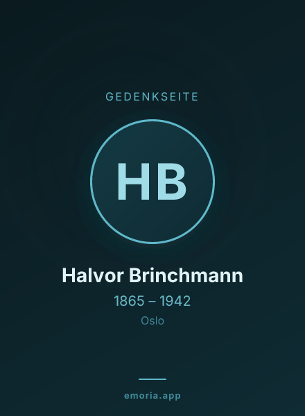 Gedenkportrait von Halvor Brinchmann
