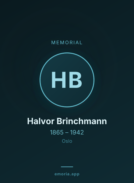 Memorial portrait of Halvor Brinchmann