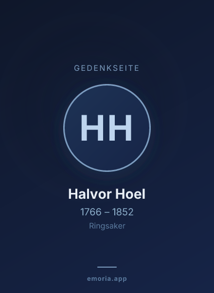 Gedenkportrait von Halvor Hoel