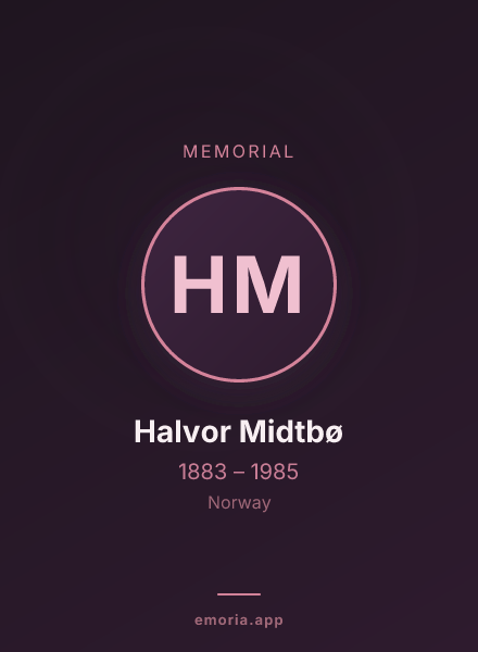 Memorial portrait of Halvor Midtbø