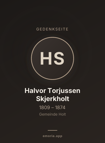 Gedenkportrait von Halvor Torjussen Skjerkholt