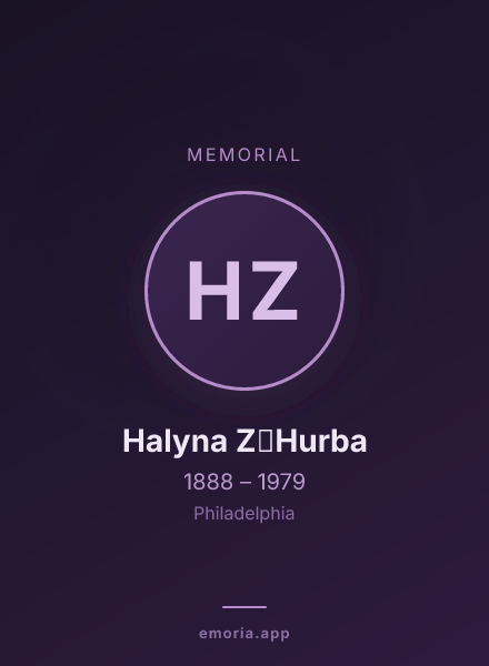 Memorial portrait of Halyna Z͡Hurba