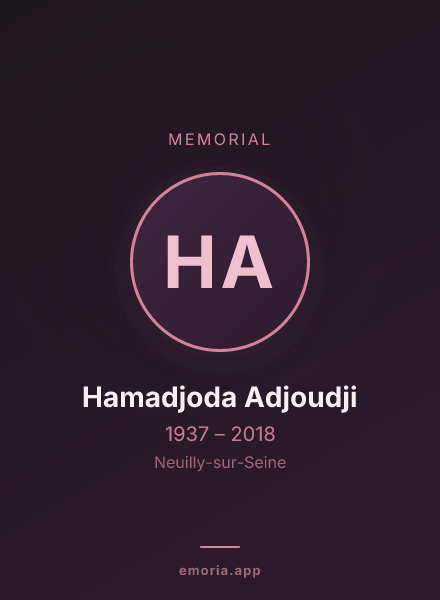 Memorial portrait of Hamadjoda Adjoudji