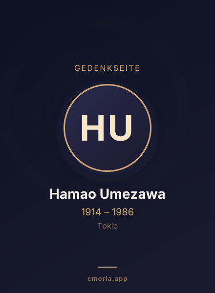 Gedenkportrait von Hamao Umezawa