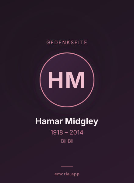 Gedenkportrait von Hamar Midgley