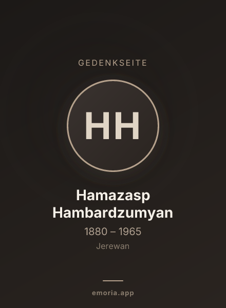 Gedenkportrait von Hamazasp Hambardzumyan