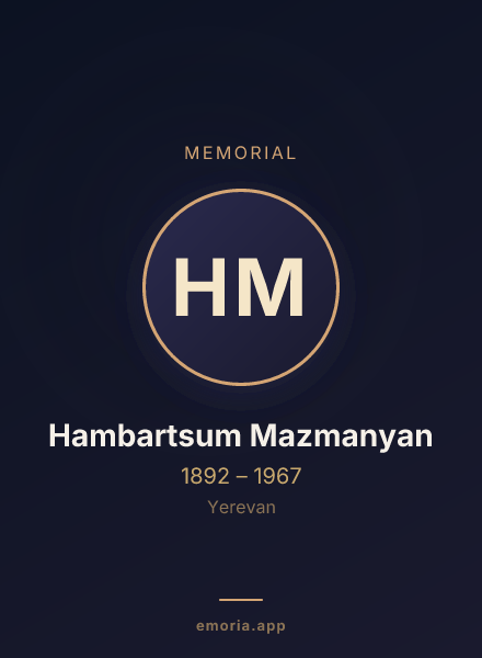 Memorial portrait of Hambartsum Mazmanyan