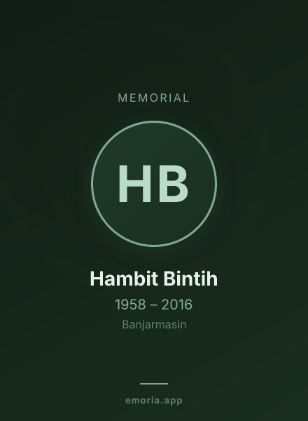 Memorial portrait of Hambit Bintih