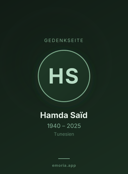 Gedenkportrait von Hamda Saïd