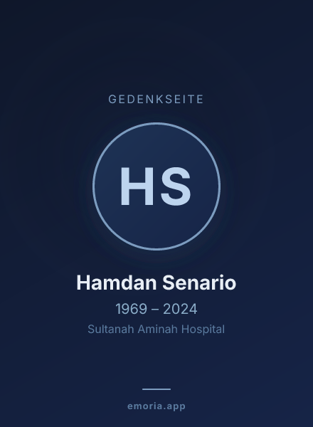 Gedenkportrait von Hamdan Senario