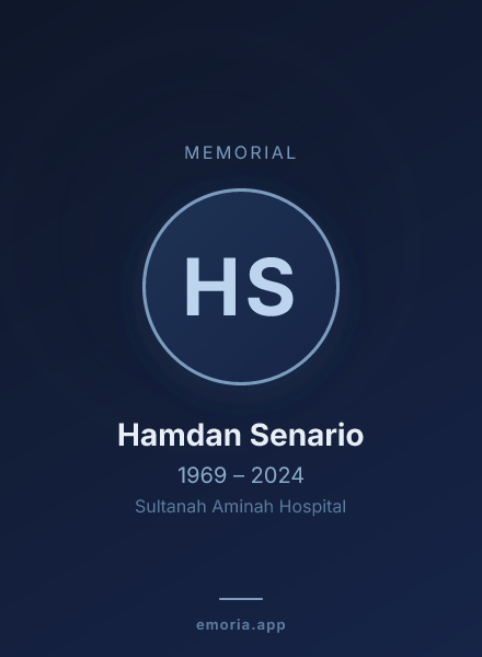 Memorial portrait of Hamdan Senario