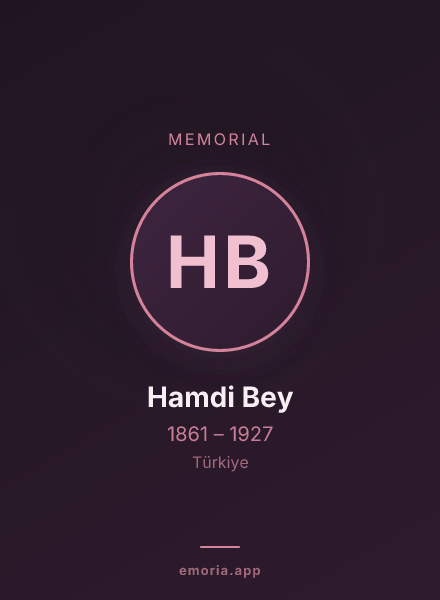 Memorial portrait of Hamdi Bey