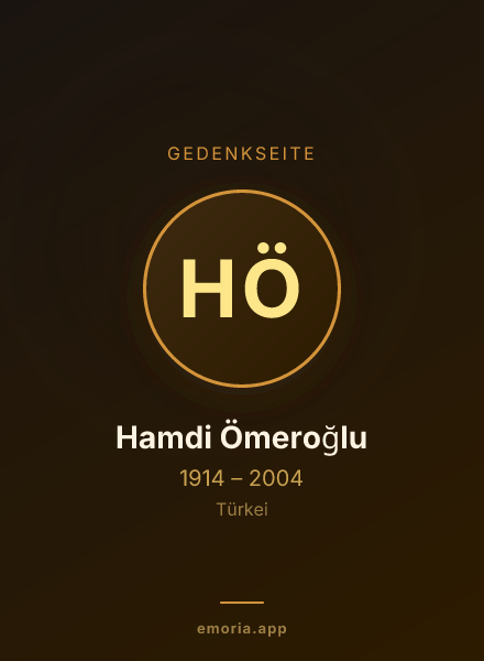 Gedenkportrait von Hamdi Ömeroğlu