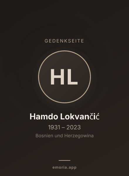 Gedenkportrait von Hamdo Lokvančić