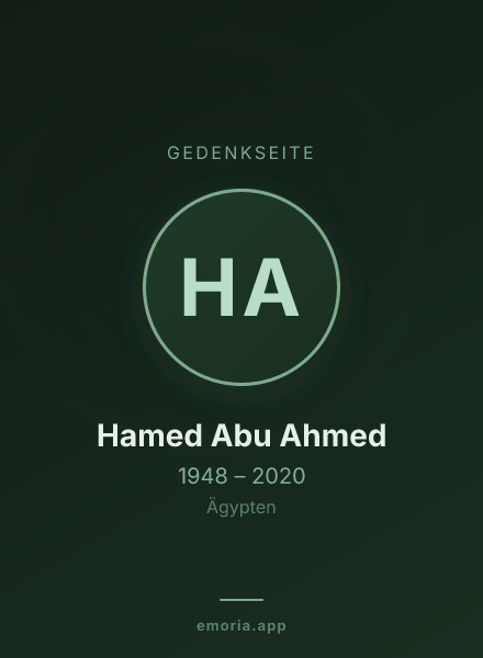 Gedenkportrait von Hamed Abu Ahmed