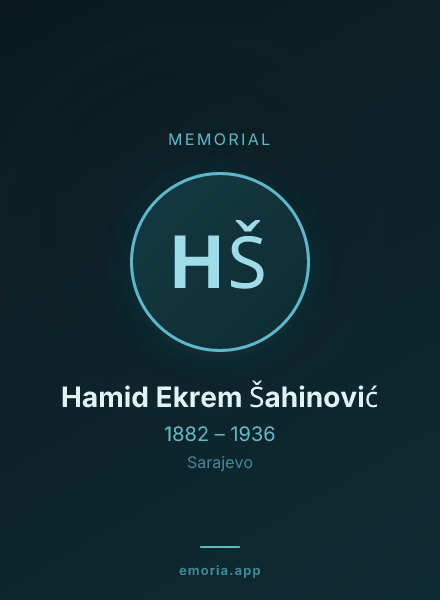 Memorial portrait of Hamid Ekrem Šahinović