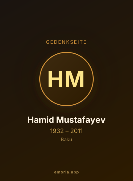 Gedenkportrait von Hamid Mustafayev