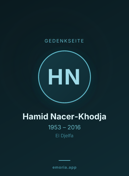 Gedenkportrait von Hamid Nacer-Khodja