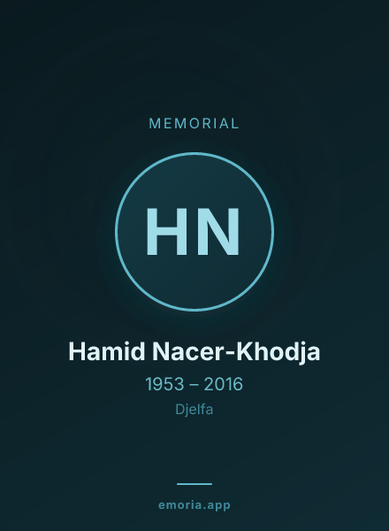 Memorial portrait of Hamid Nacer-Khodja