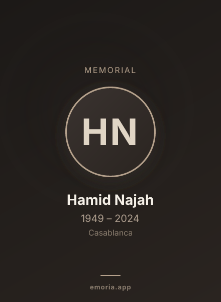 Memorial portrait of Hamid Najah