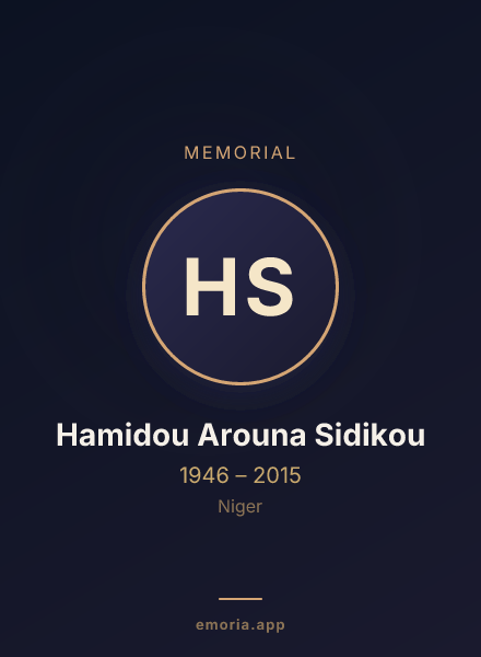 Memorial portrait of Hamidou Arouna Sidikou