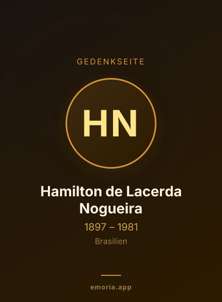 Gedenkportrait von Hamilton de Lacerda Nogueira
