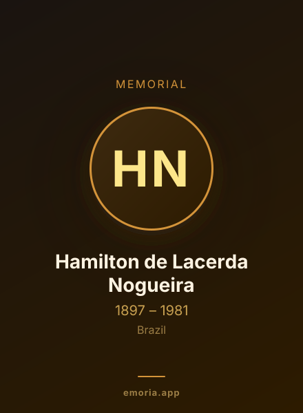 Memorial portrait of Hamilton de Lacerda Nogueira