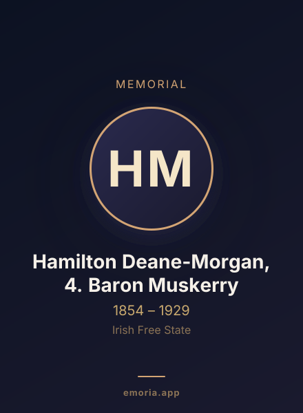 Memorial portrait of Hamilton Deane-Morgan, 4. Baron Muskerry