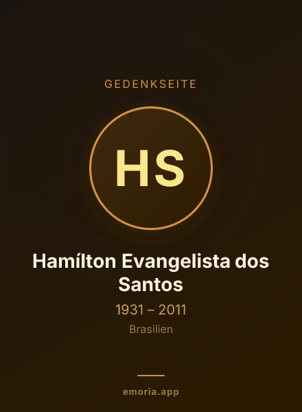 Gedenkportrait von Hamílton Evangelista dos Santos