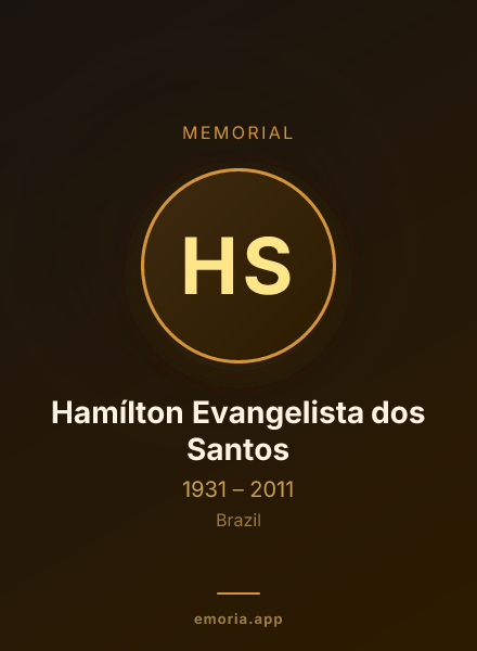 Memorial portrait of Hamílton Evangelista dos Santos