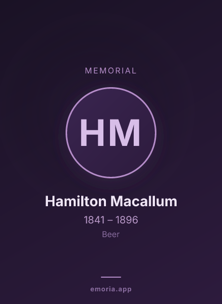Memorial portrait of Hamilton Macallum