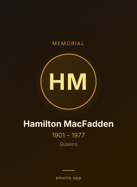Memorial portrait of Hamilton MacFadden