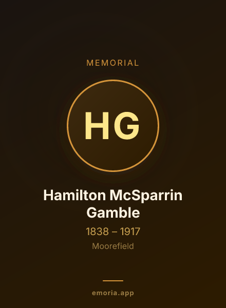 Memorial portrait of Hamilton McSparrin Gamble