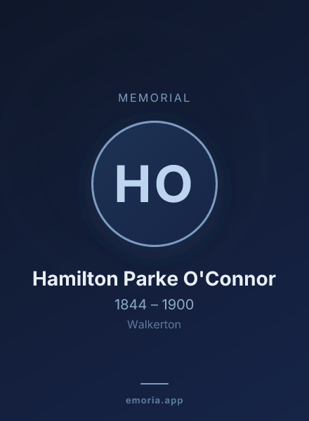Memorial portrait of Hamilton Parke O'Connor