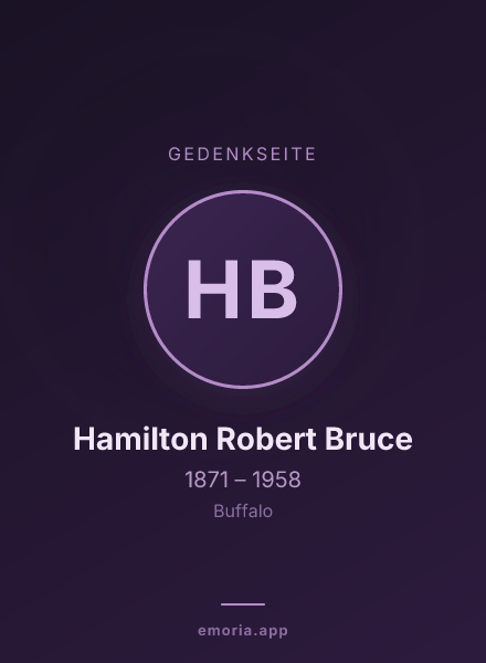Gedenkportrait von Hamilton Robert Bruce