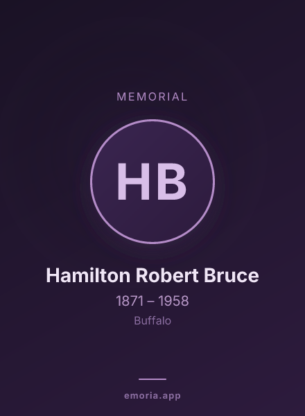 Memorial portrait of Hamilton Robert Bruce