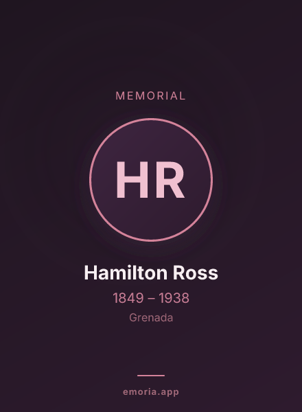 Memorial portrait of Hamilton Ross