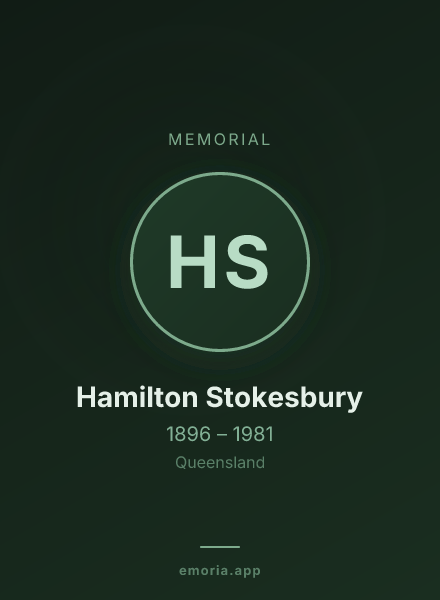Memorial portrait of Hamilton Stokesbury