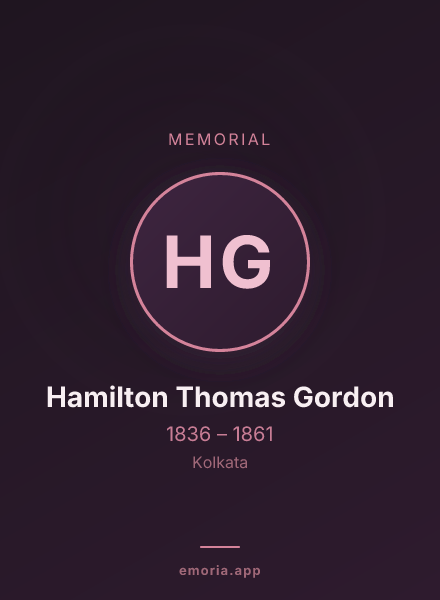 Memorial portrait of Hamilton Thomas Gordon