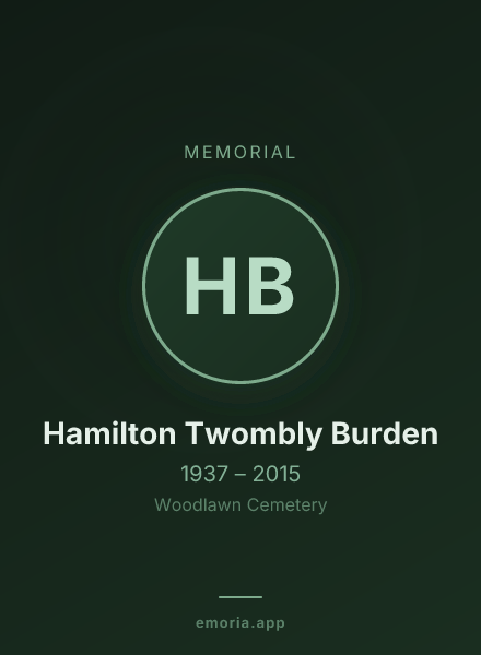 Memorial portrait of Hamilton Twombly Burden