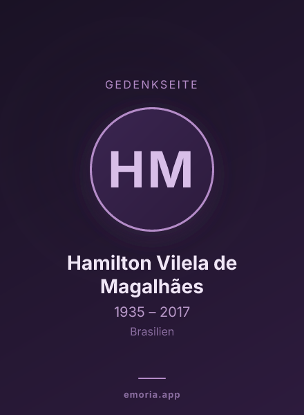 Gedenkportrait von Hamilton Vilela de Magalhães