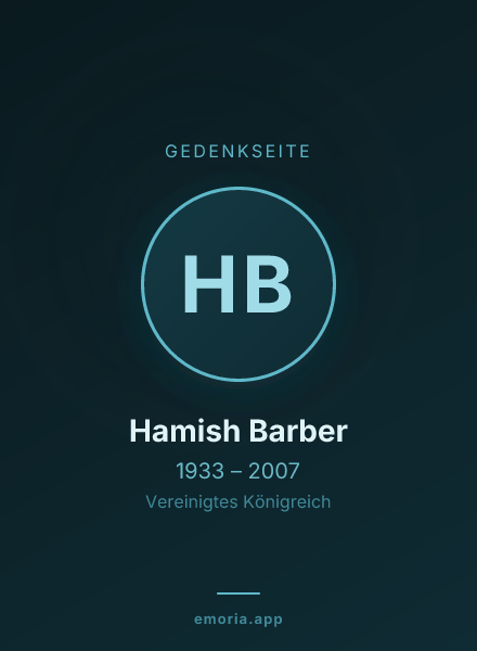 Gedenkportrait von Hamish Barber