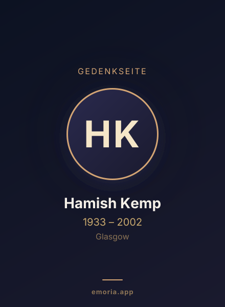Gedenkportrait von Hamish Kemp