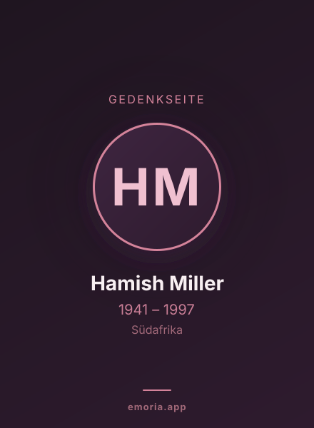 Gedenkportrait von Hamish Miller