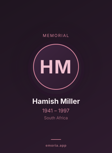 Memorial portrait of Hamish Miller