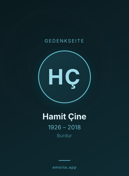 Gedenkportrait von Hamit Çine