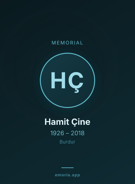 Memorial portrait of Hamit Çine