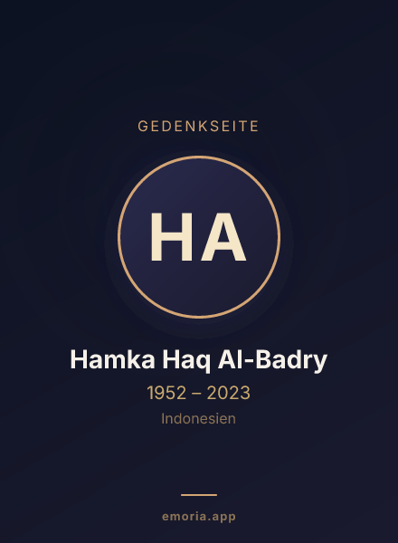 Gedenkportrait von Hamka Haq Al-Badry